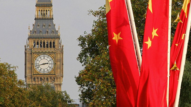 China and UK flagd