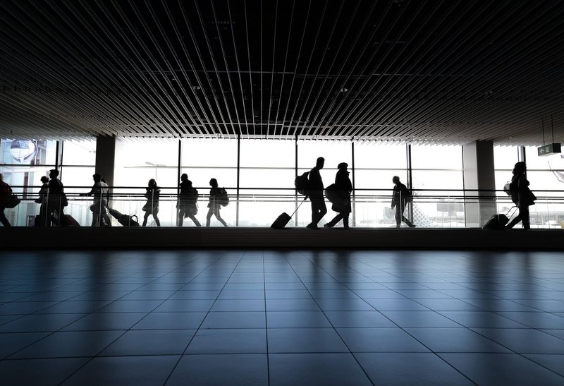 Students at airport