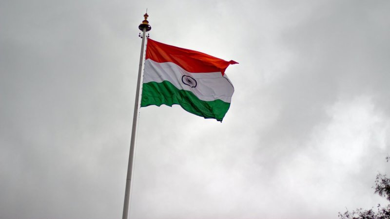 Indian flag waving