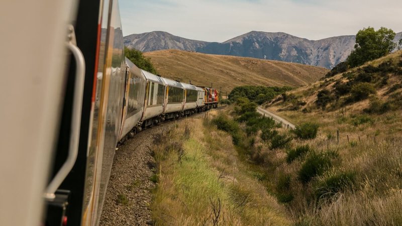 train in the mountains