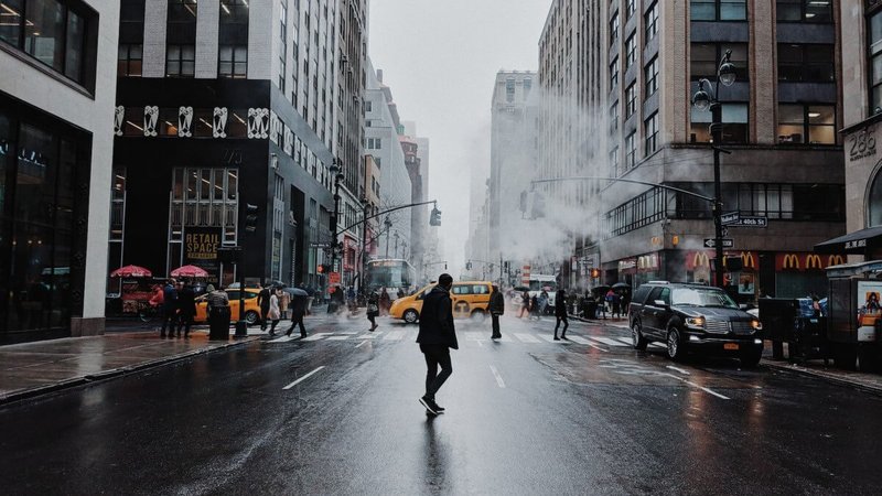 a person in Manhattan, New York, US