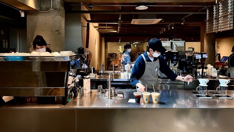 boy working in Seoul, South Korea