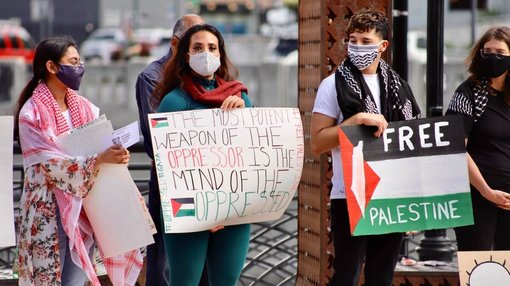 people protesting for Palestine