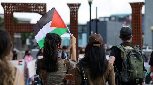 students protesting for Palestine
