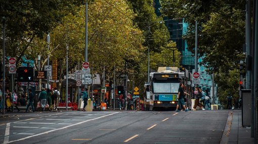 tram in Melbourne, Australia